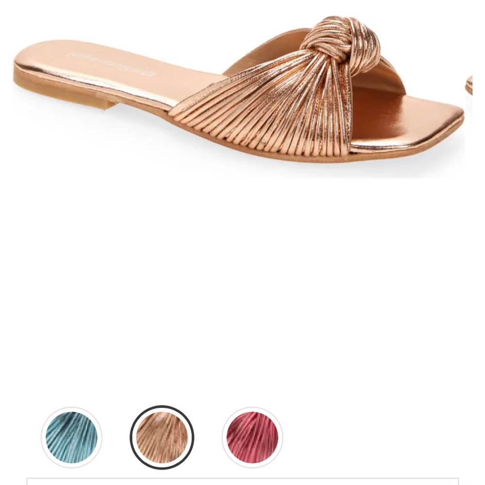 Euc Jeffrey Campbell rose gold sandals size 7
